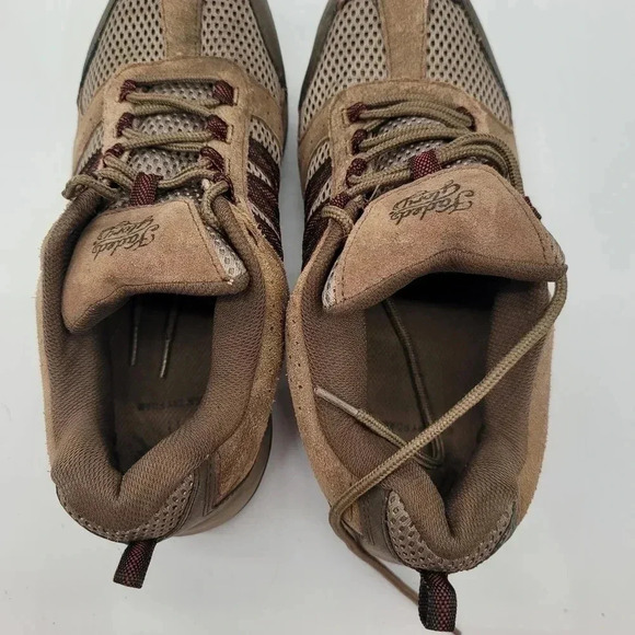 Faded Glory Mens 11 Sneakers Brown Leather Hiking Style Comfort Memory Foam 44.5 - Picture 6 of 7